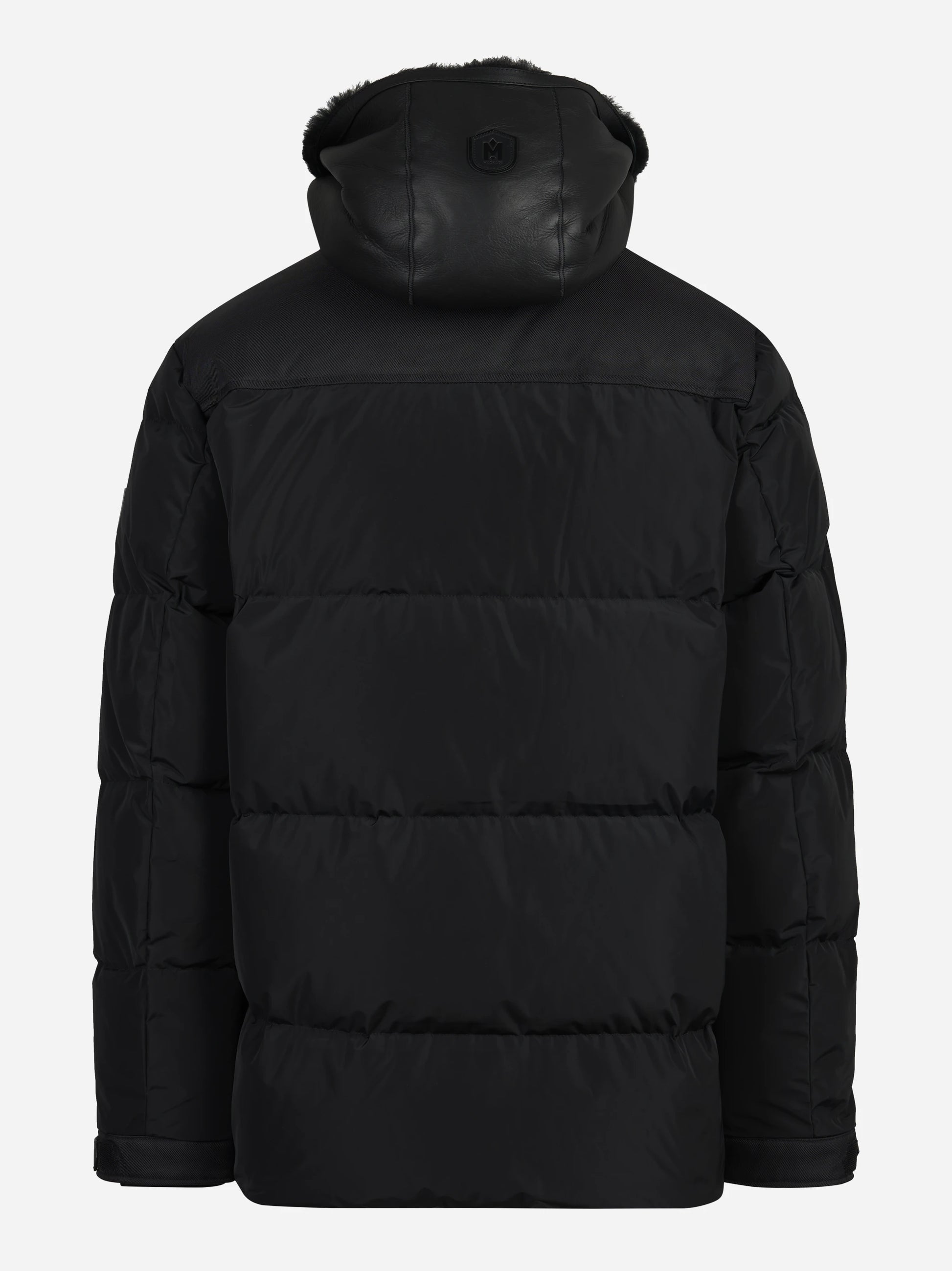 Piumino Riley con inserto in shearling nero - vista posteriore