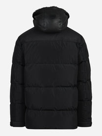Piumino Riley con inserto in shearling nero - vista posteriore