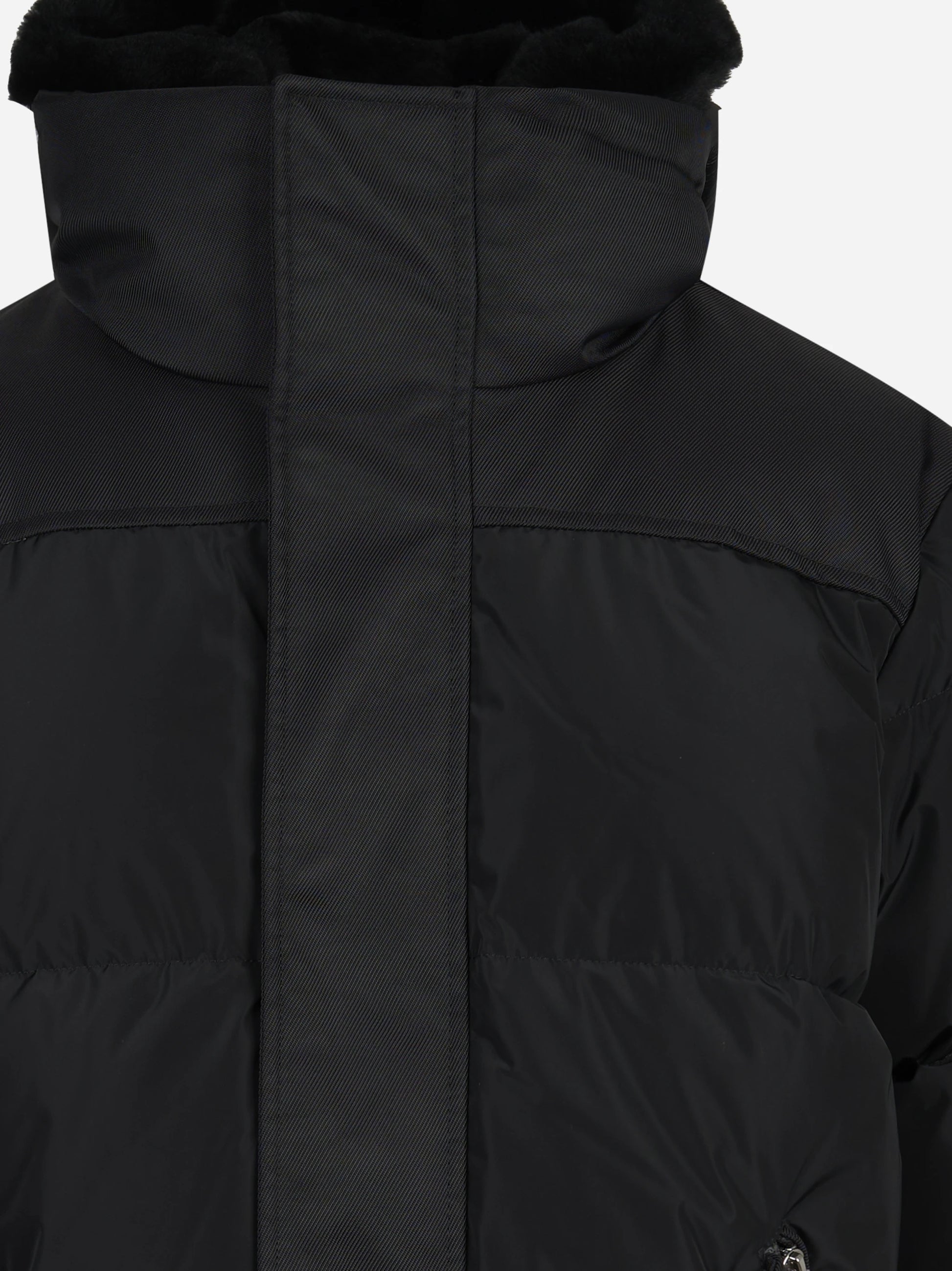 Piumino Riley con inserto in shearling nero - dettaglio prodotto