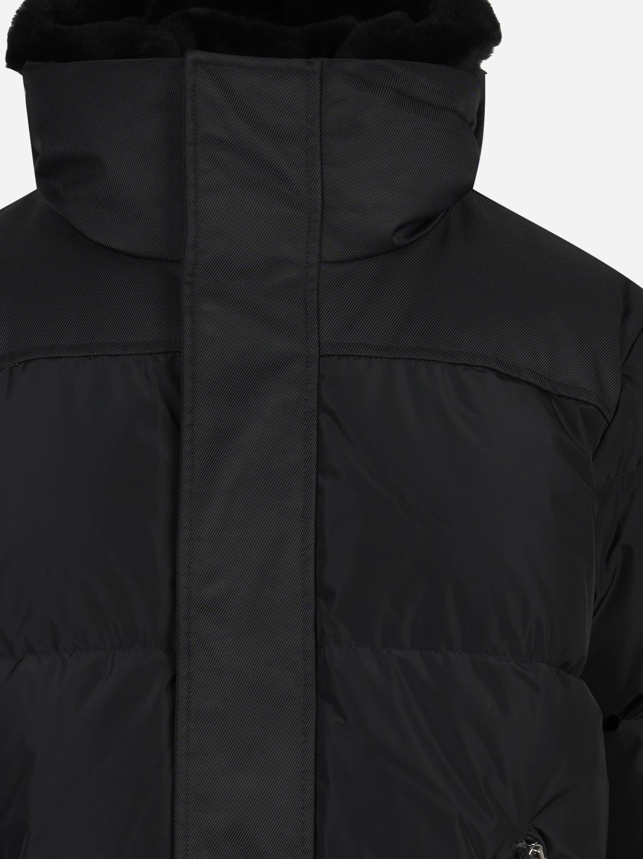 Piumino Riley con inserto in shearling nero - dettaglio prodotto