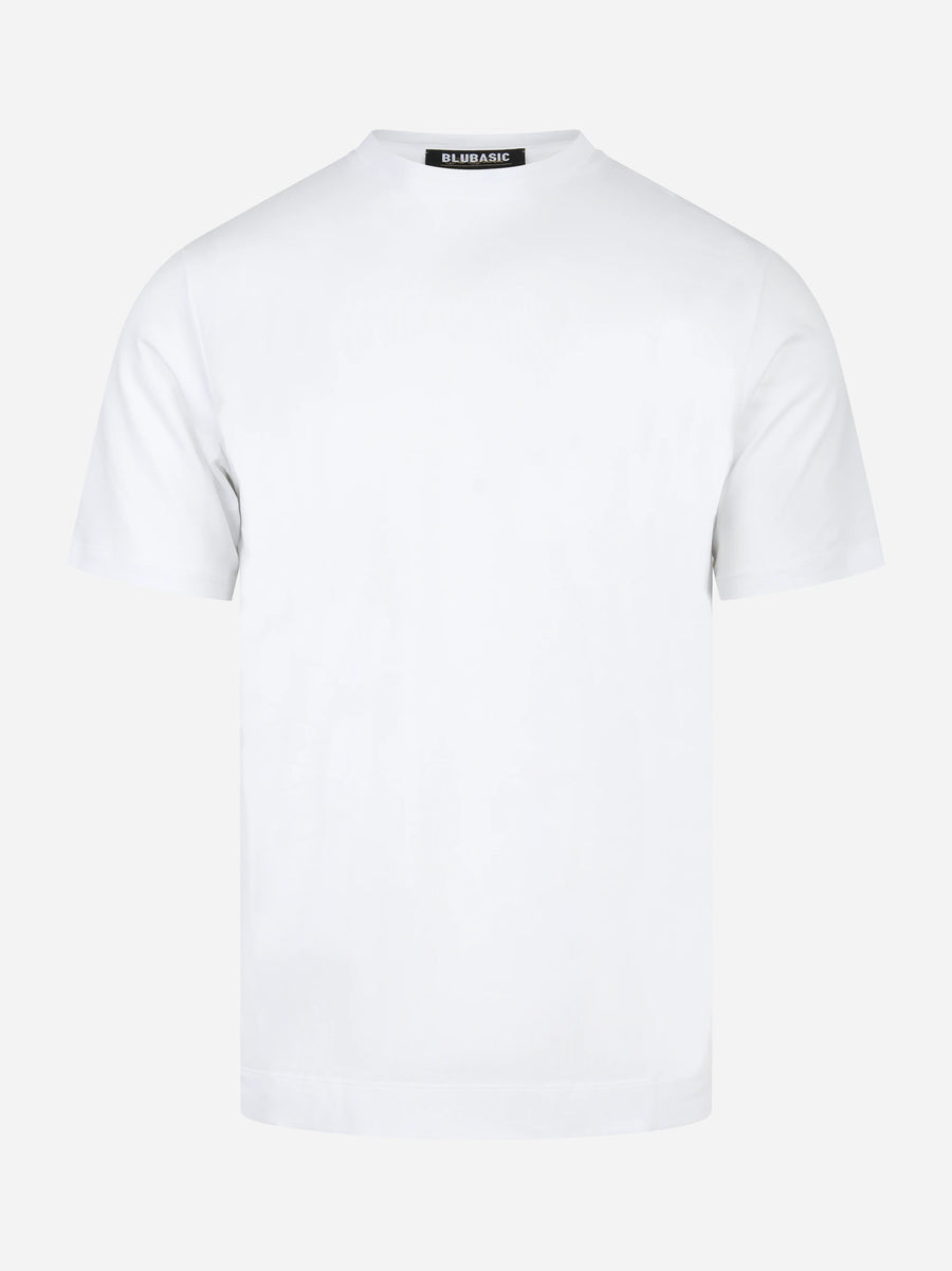 T-shirt Ossigeno in cotone stretch bianca - vista frontale