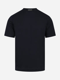 T-shirt Ossigeno in cotone stretch blu - vista frontale