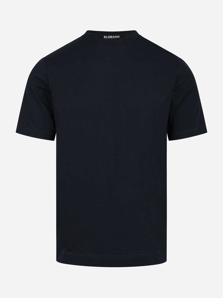 T-shirt Ossigeno in cotone stretch blu - vista frontale