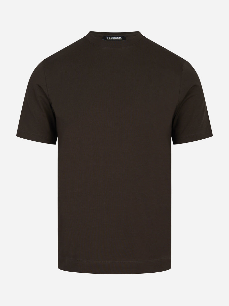 T-shirt Ossigeno in cotone stretch testa di moro - vista frontale