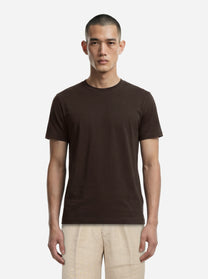 T-shirt Ossigeno in cotone stretch testa di moro - indossato, vista frontale
