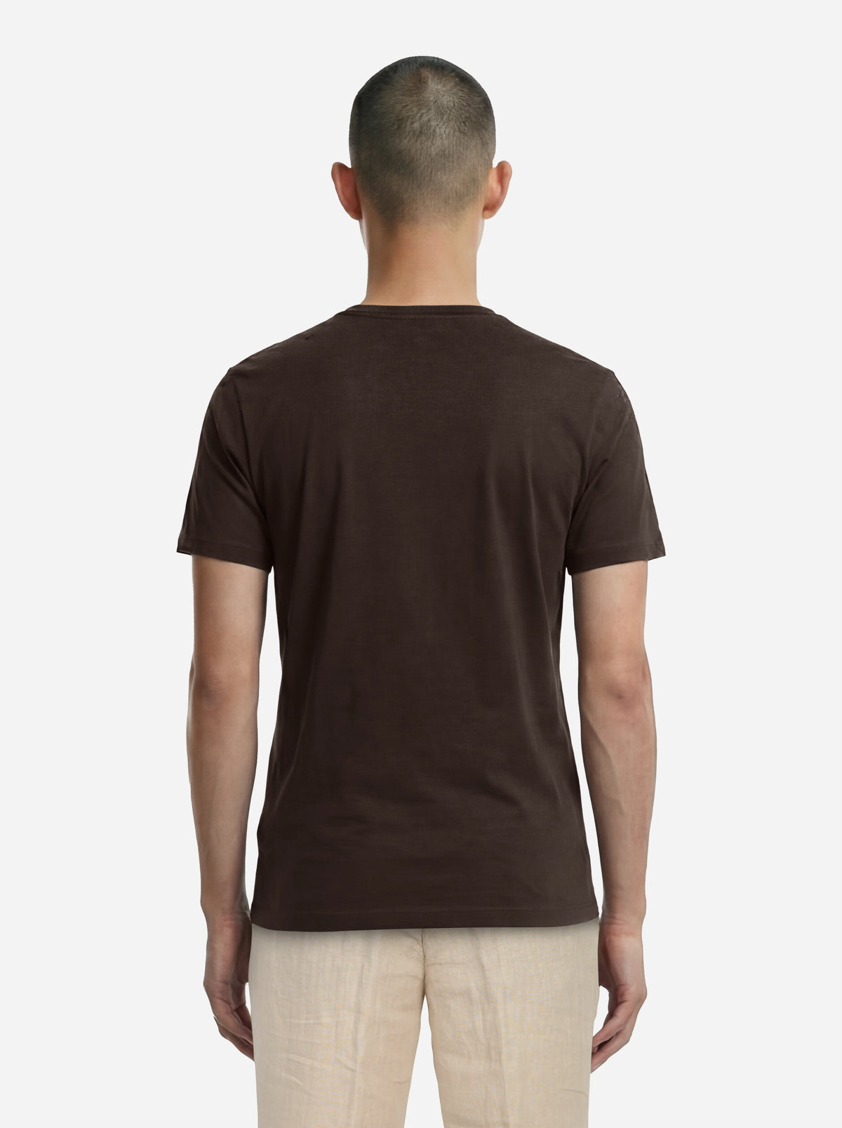 T-shirt Ossigeno in cotone stretch testa di moro - indossato, vista posteriore