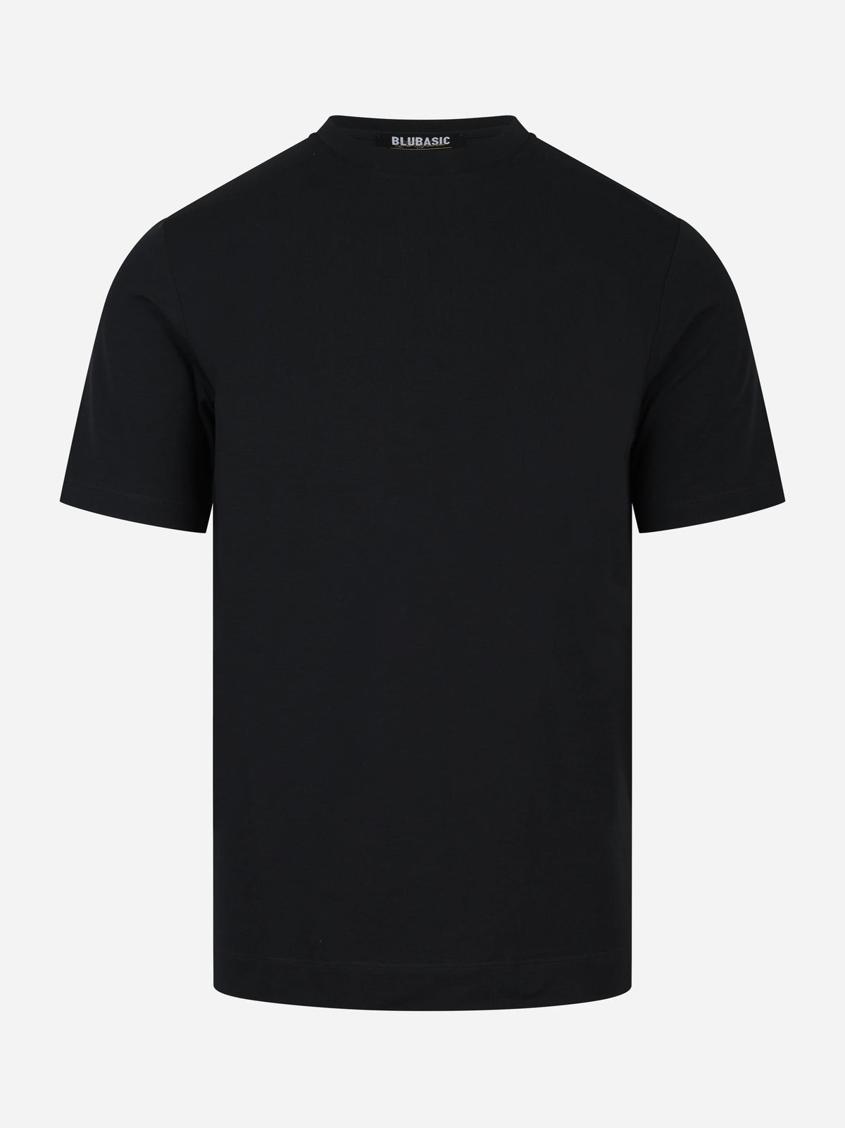 T-shirt Ossigeno in cotone stretch nera - vista frontale