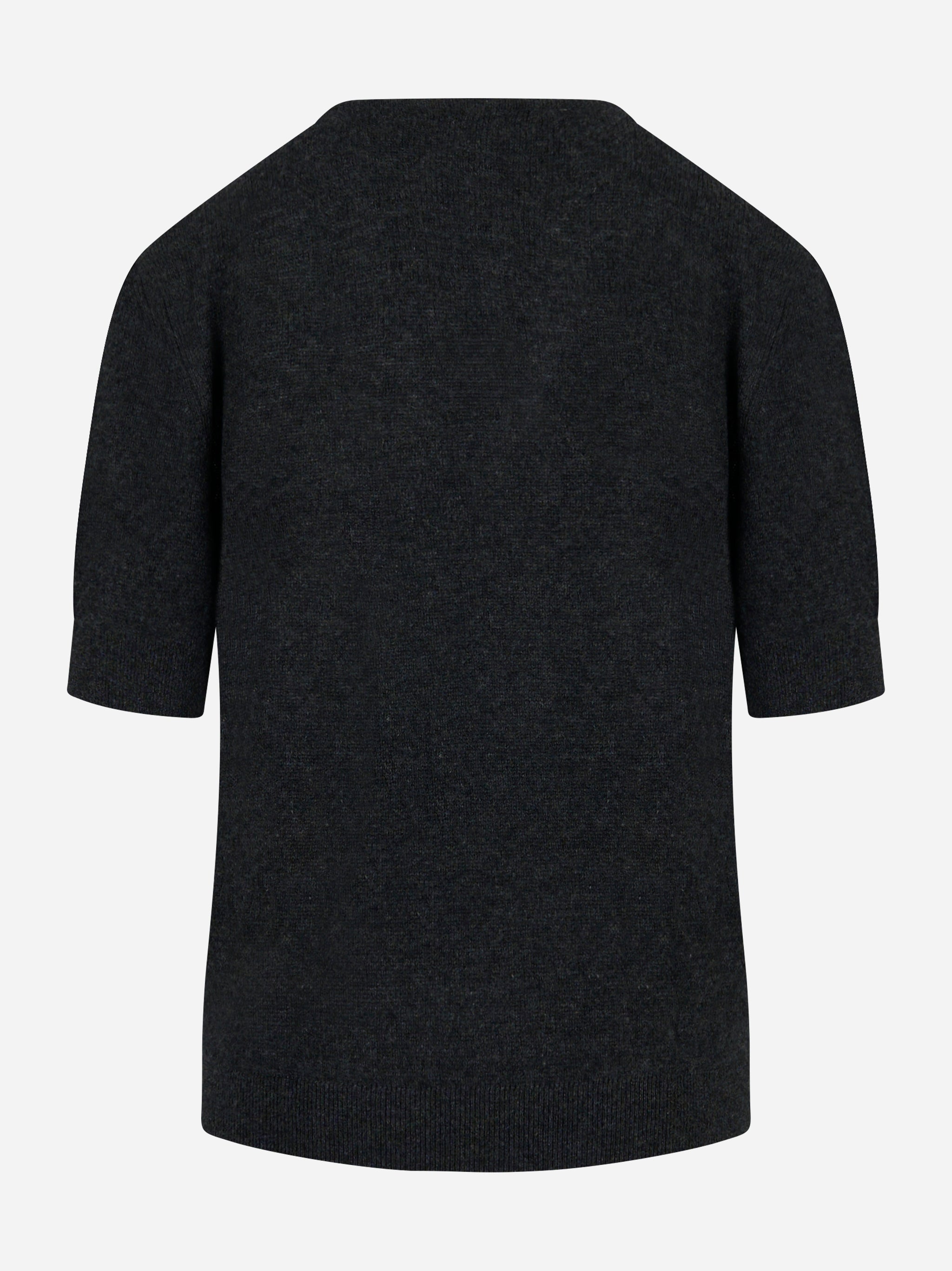 Maglia manica corta in puro cashmere Universel Sport Chic colore antracite – vista posteriore
