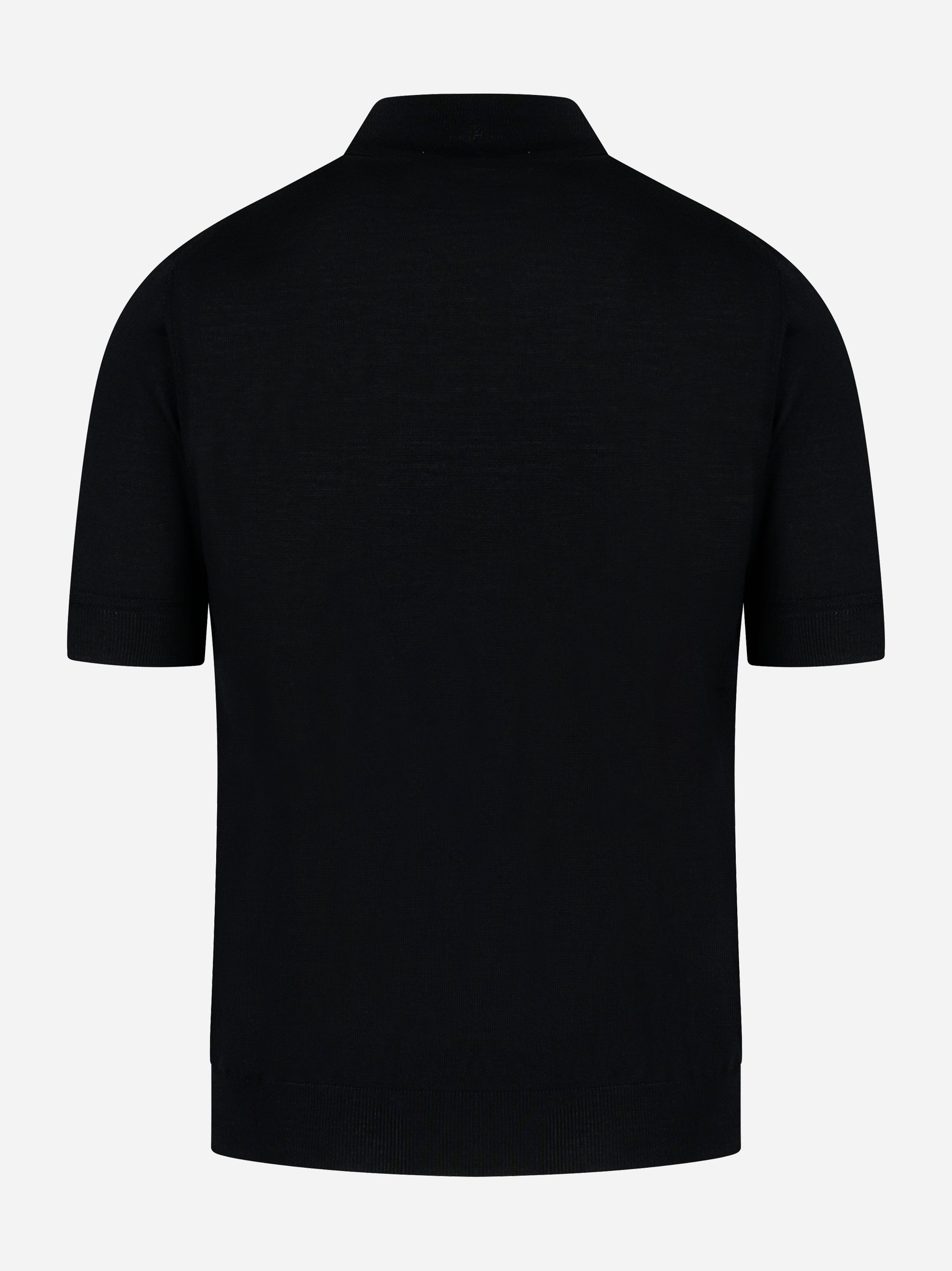 Maglia nera con collo lupetto in lana merinos PT TORINO - retro