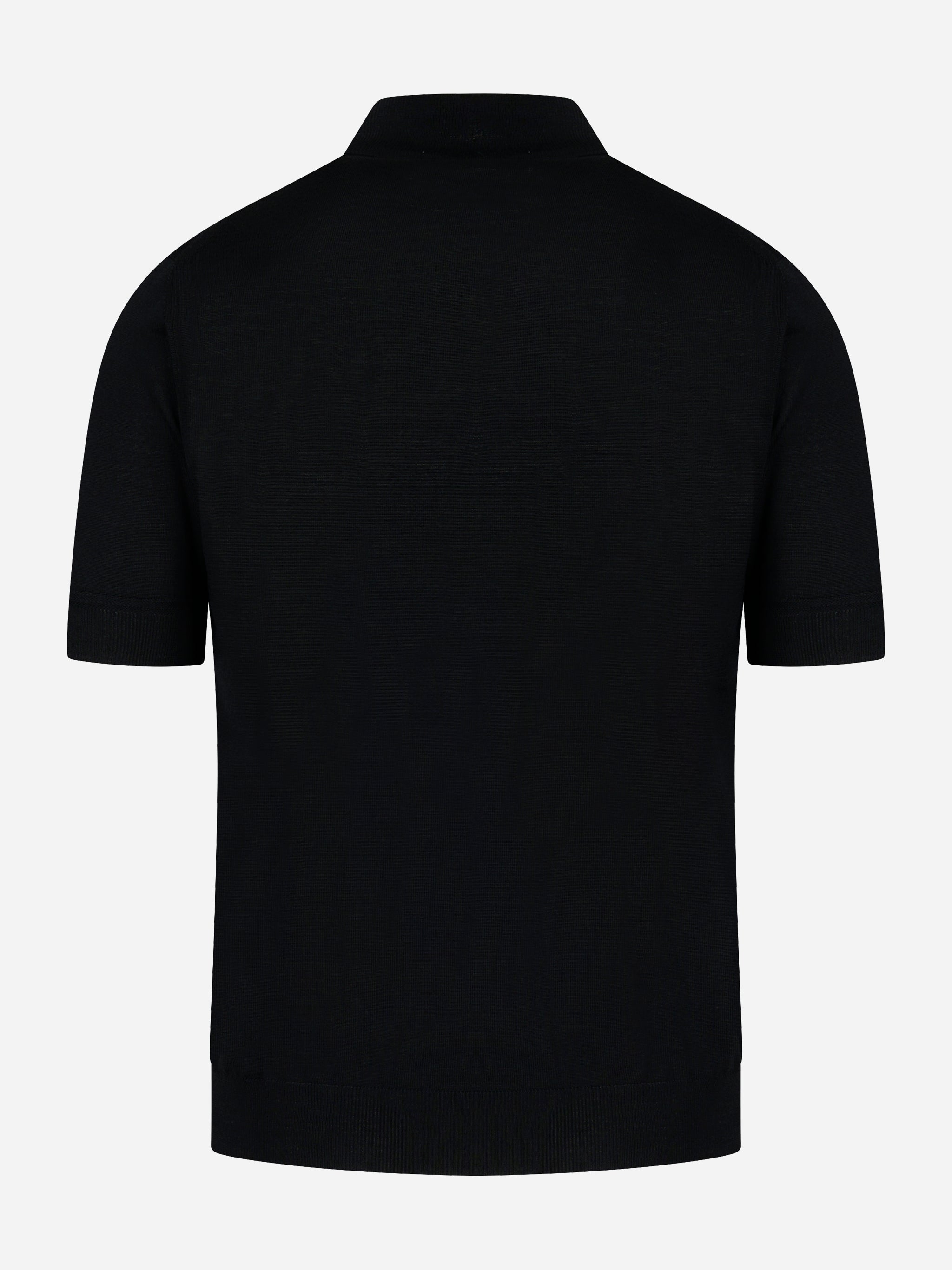 Maglia nera con collo lupetto in lana merinos PT TORINO - retro