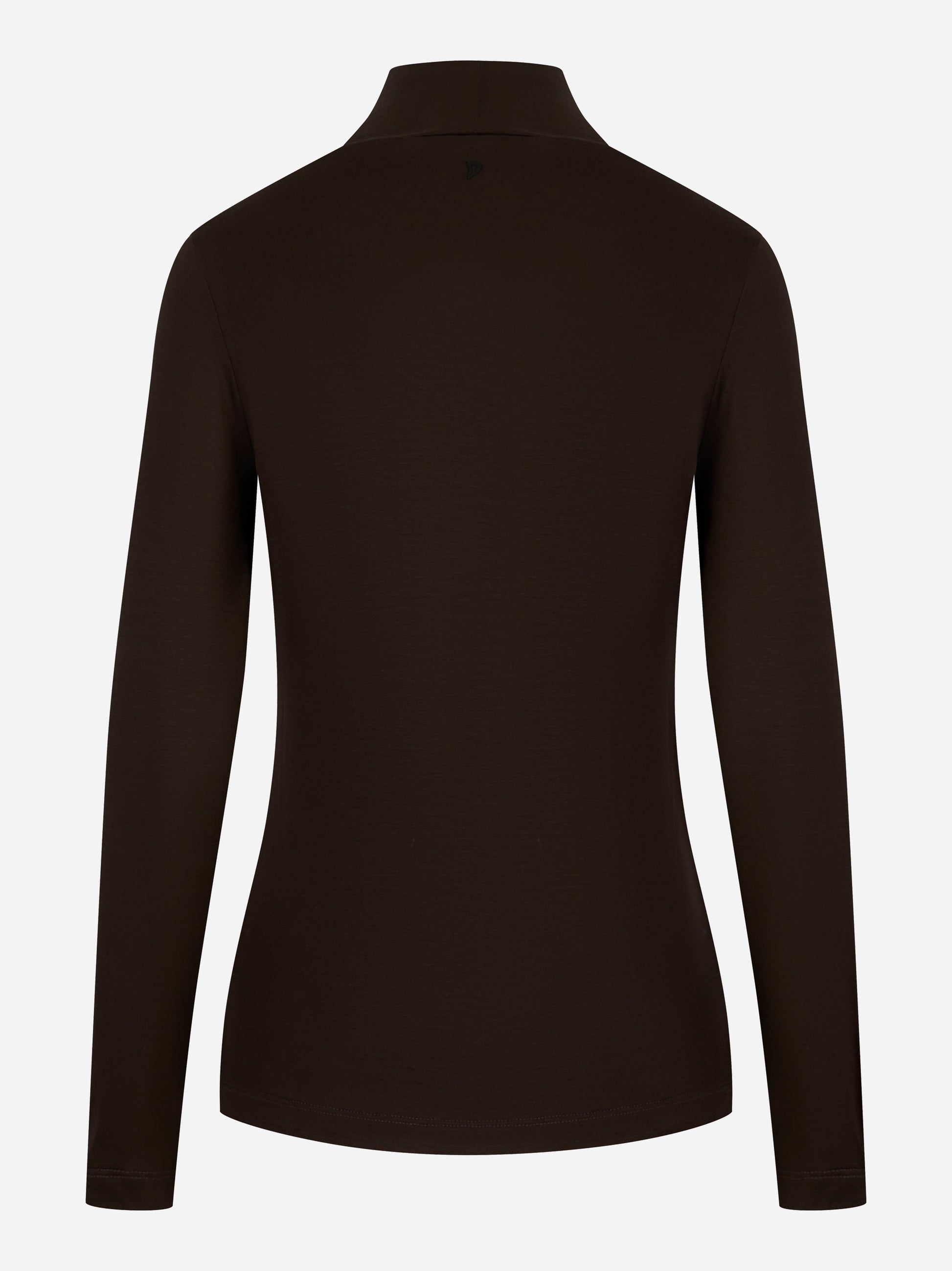 Maglia dolcevita Dondup in viscosa marrone vista posteriore