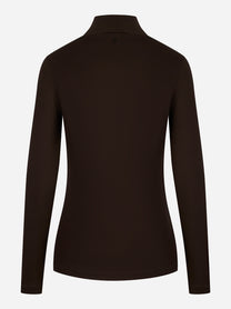 Maglia dolcevita Dondup in viscosa marrone vista posteriore