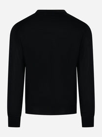Maglia girocollo in lana vergine nera PT TORINO - retro