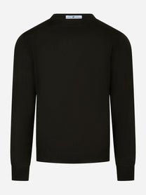 Maglia PT Torino verde in lana vergine finezza 16, vista frontale