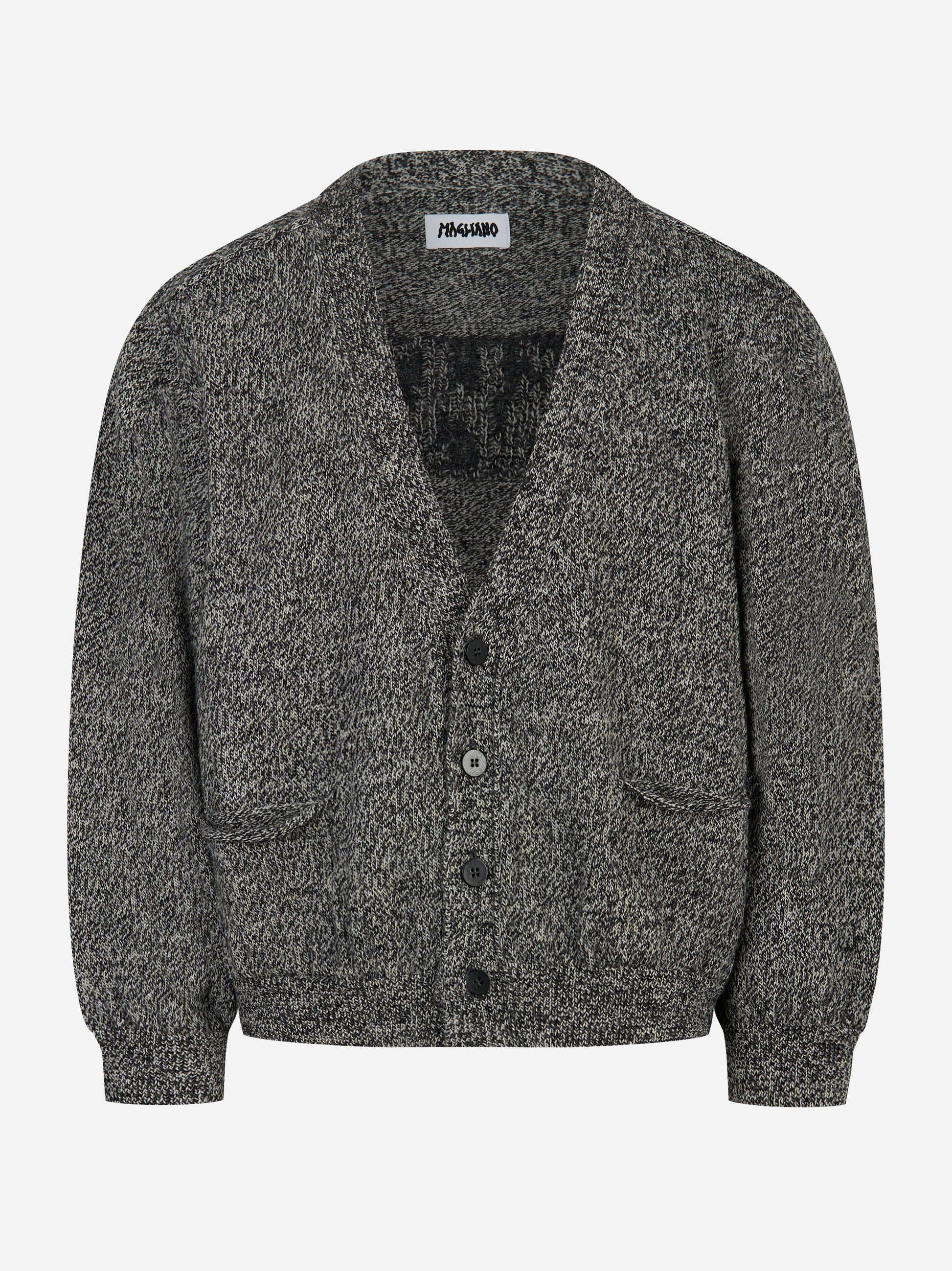 Cardigan Magliano Grandpa Baby in lana grigio mélange con bottoni frontali