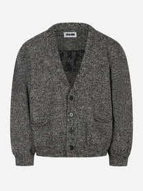 Cardigan Magliano Grandpa Baby in lana grigio mélange con bottoni frontali