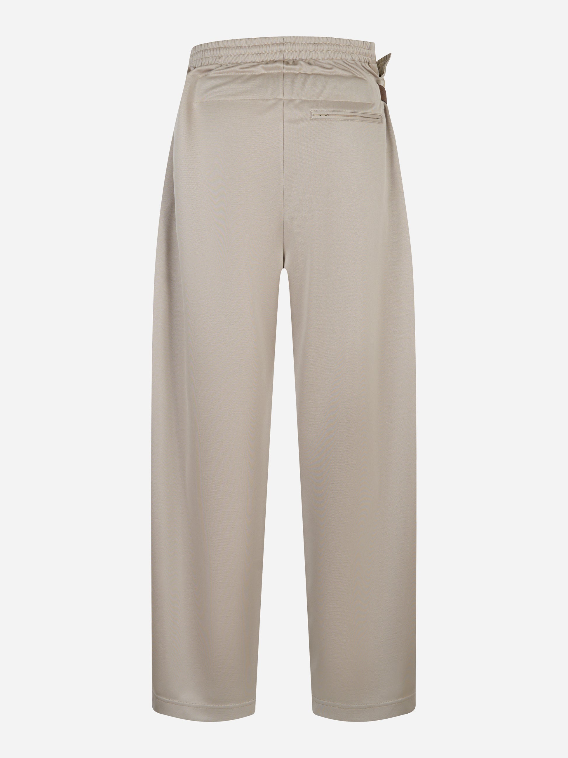 Retro del pantalone Provincia in triacetato sabbia con tasche a filetto - Magliano