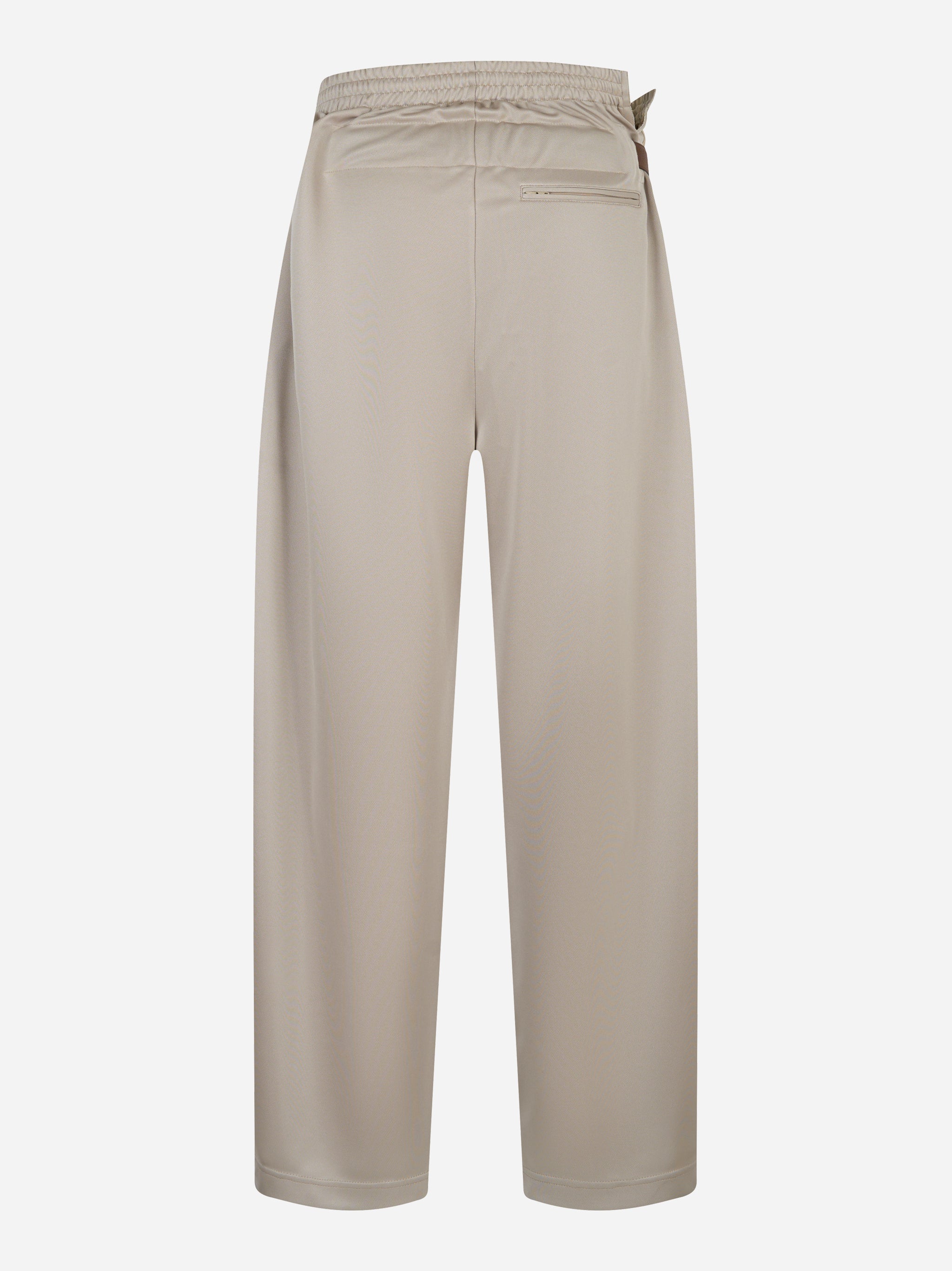 Retro del pantalone Provincia in triacetato sabbia con tasche a filetto - Magliano