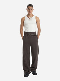 Trackpants Provincia in jersey marrone