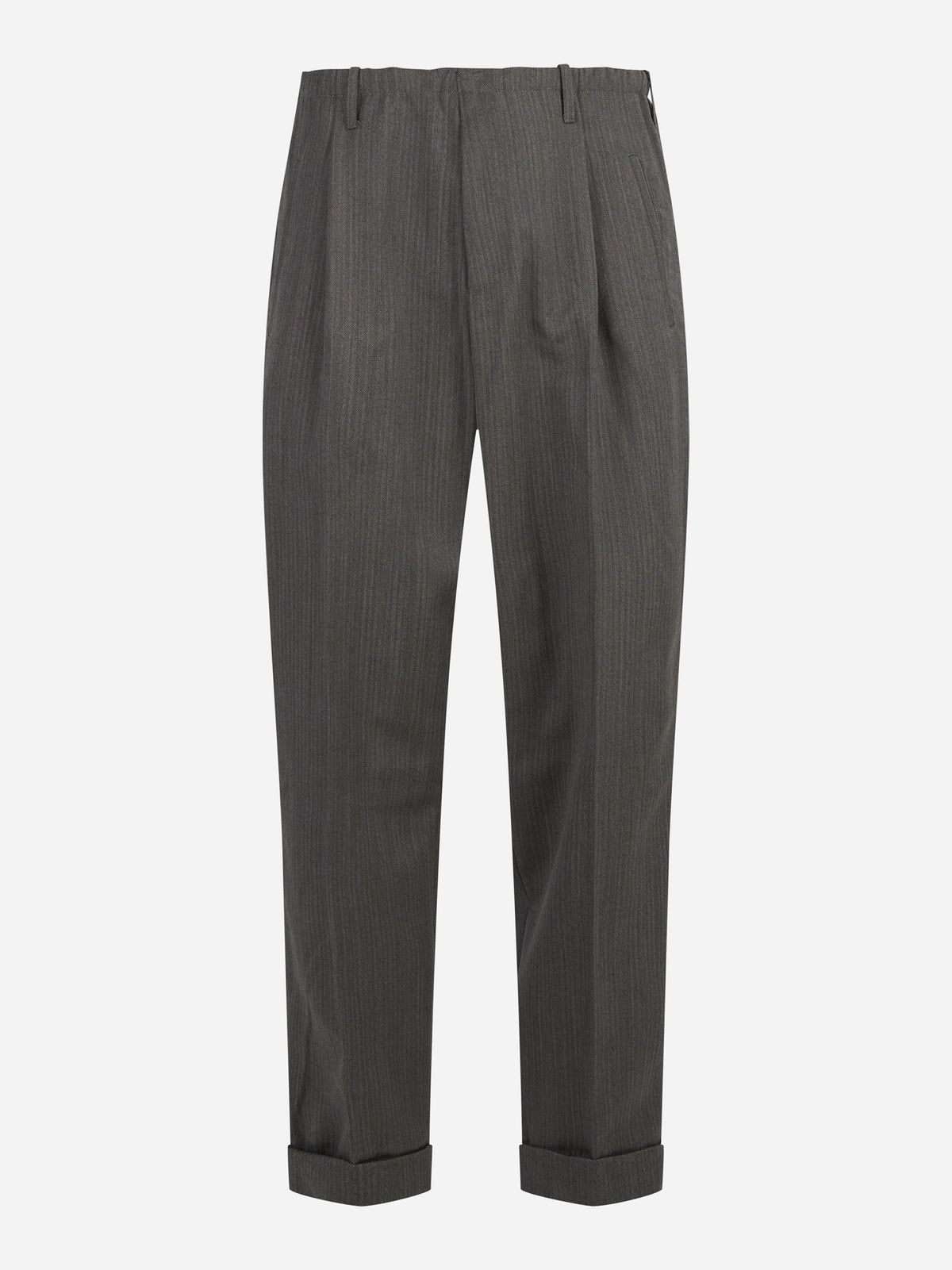 Pantaloni People’s in lana marroni - vista frontale