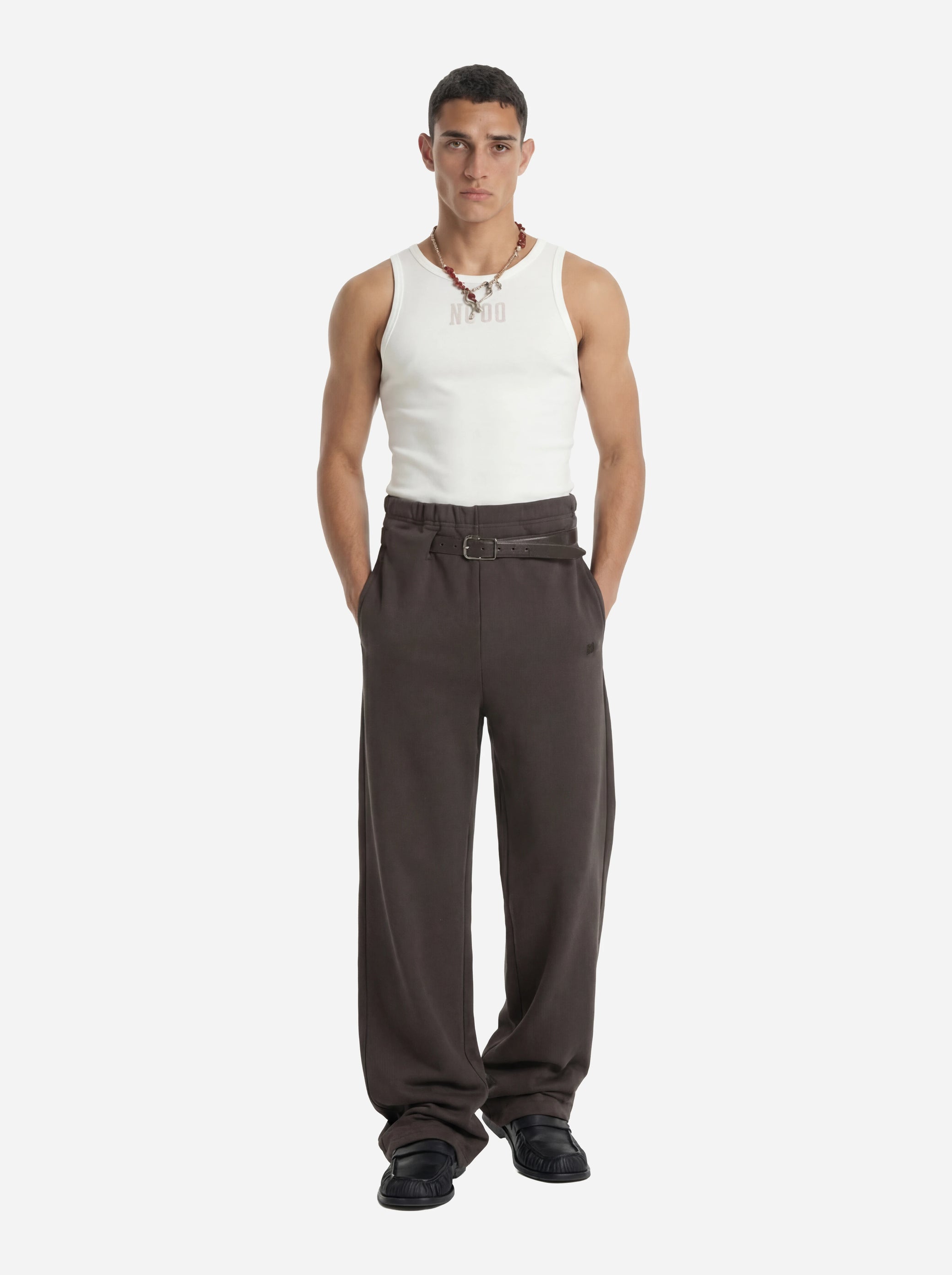 Canotta in cotone stretch bianca