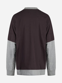 T-shirt Huge Trauma bicolore marrone - vista posteriore