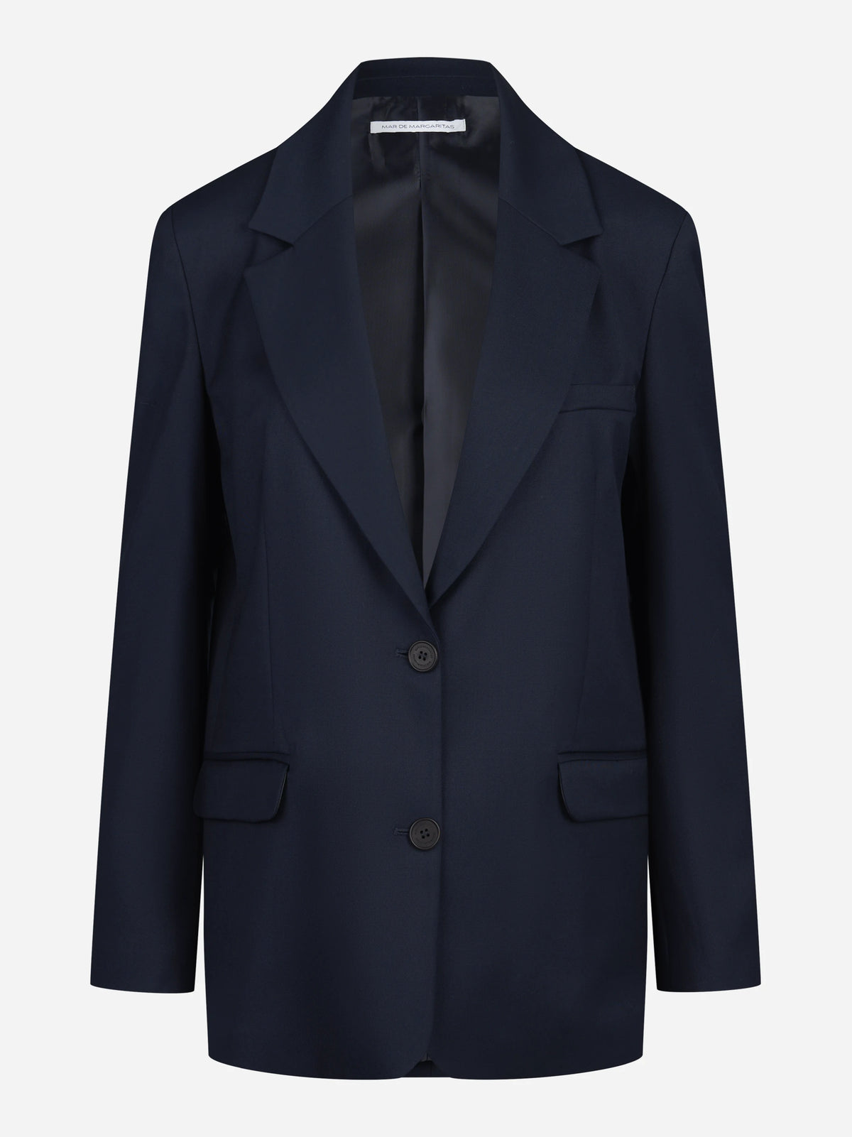 Blazer monopetto oversize blu - vista frontale