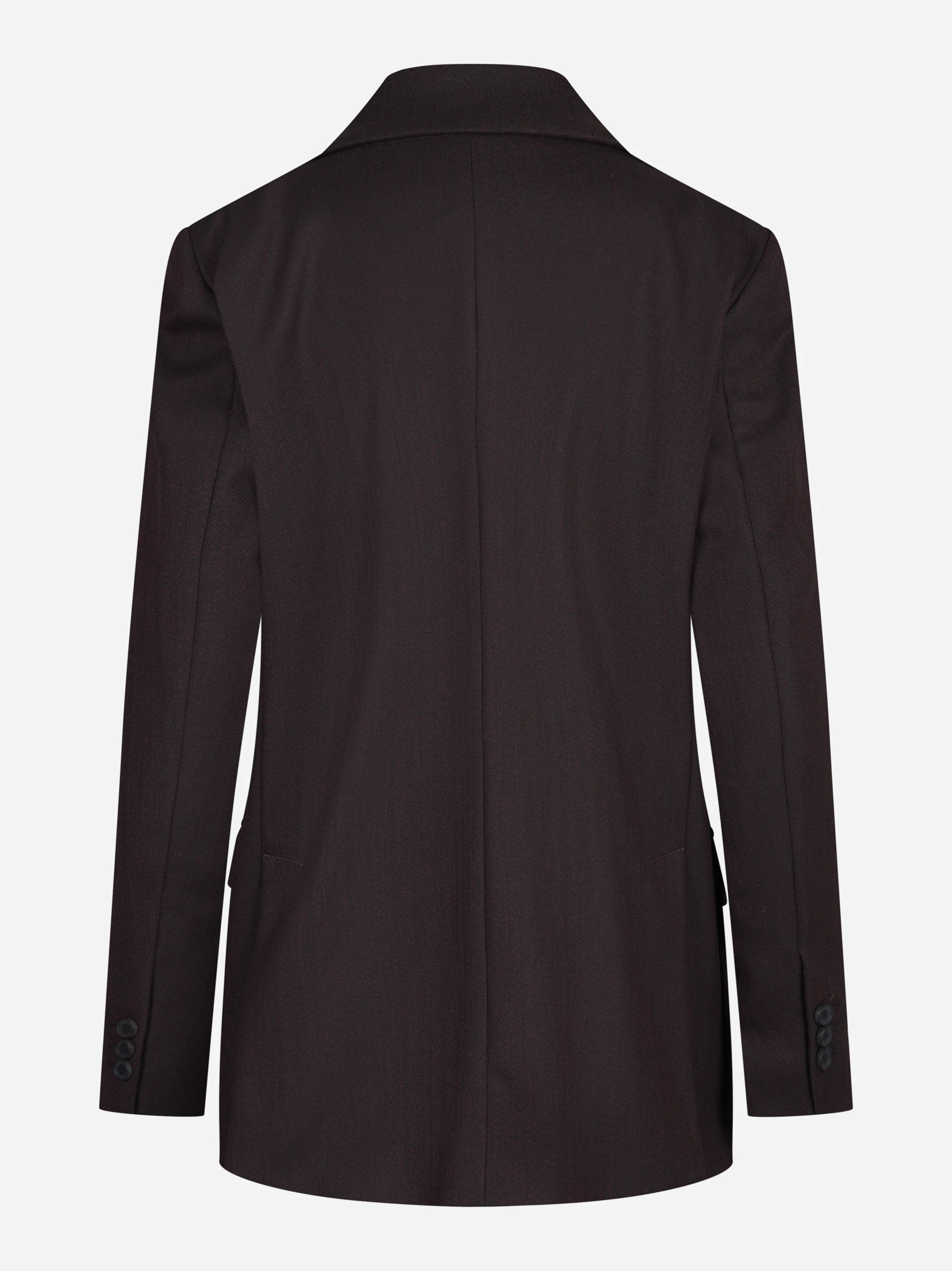 Blazer doppiopetto oversize bordeaux - vista posteriore