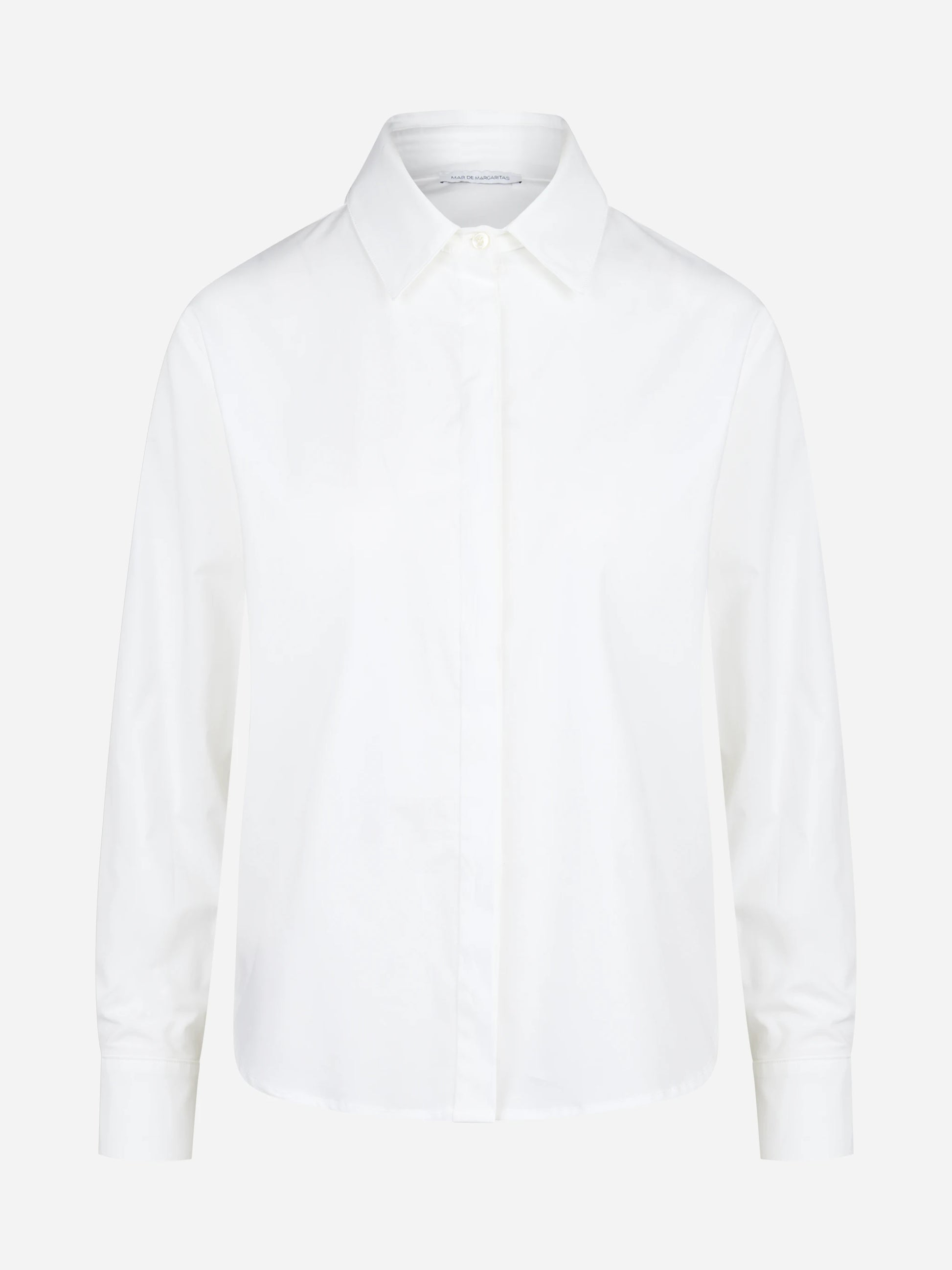Camicia oversize in cotone bianca - vista frontale