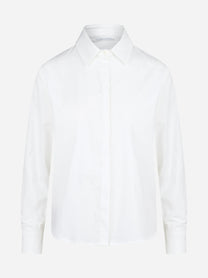 Camicia oversize in cotone bianca - vista frontale