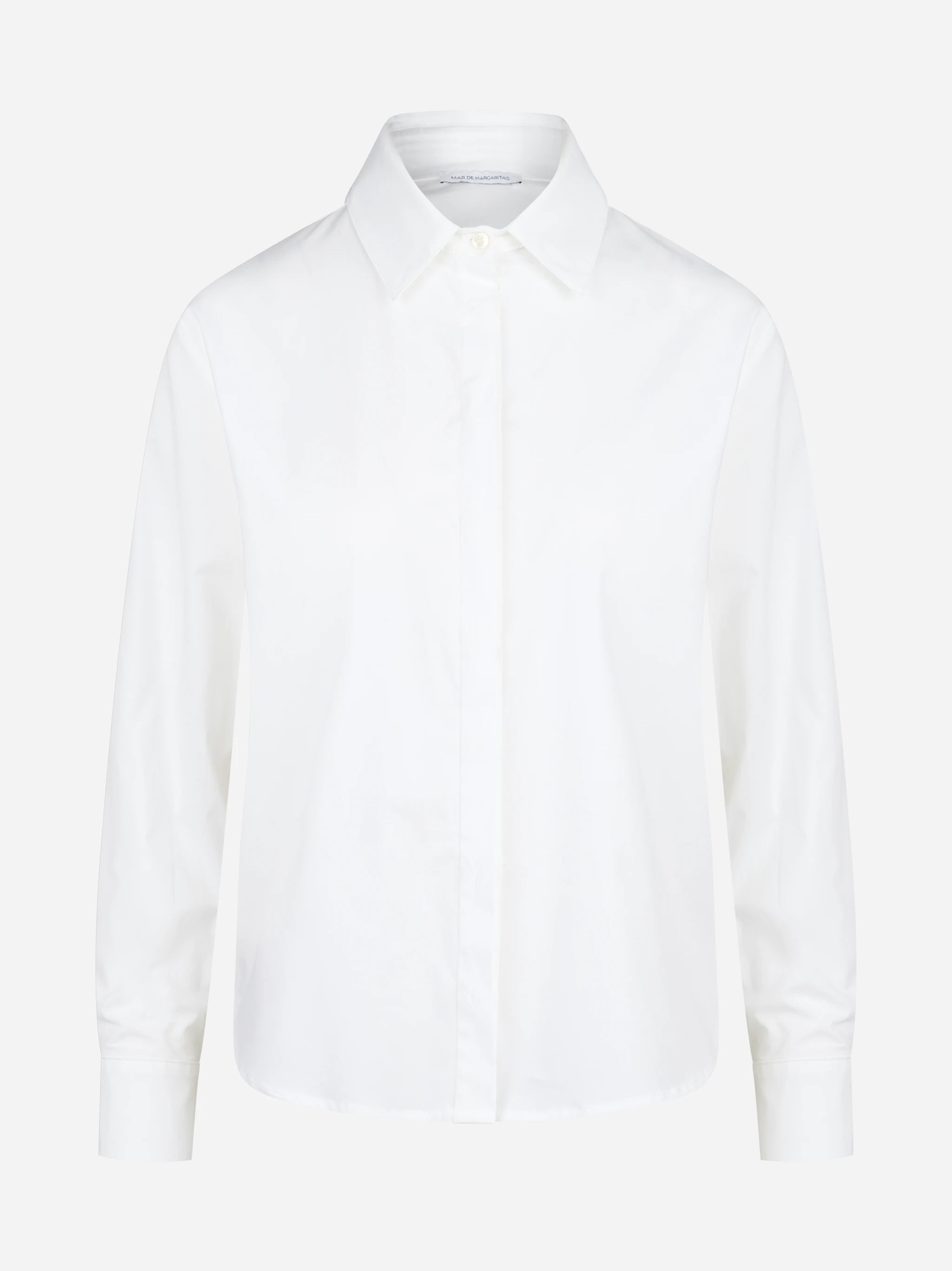 Camicia oversize in cotone bianca - vista frontale