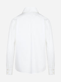 Camicia oversize in cotone bianca - vista posteriore