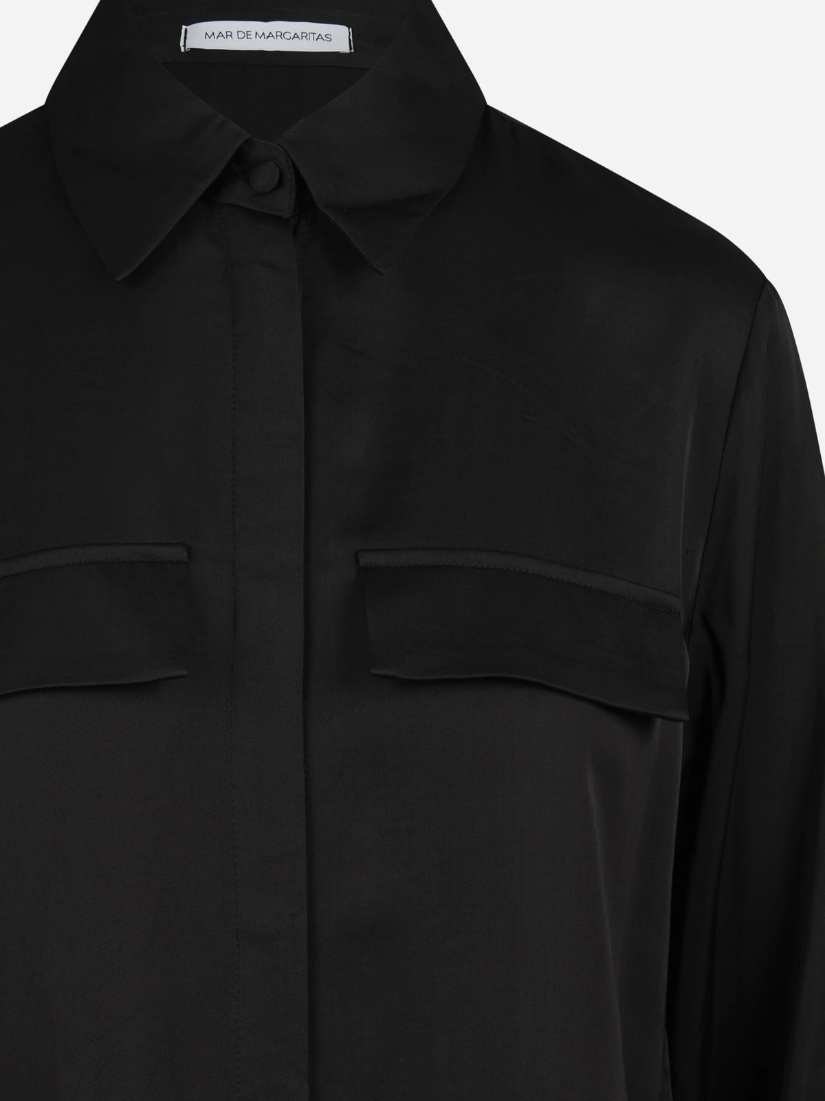 Camicia regular con piping blu - vista posteriore
