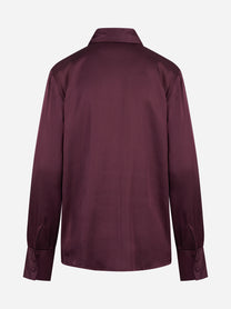 Camicia regular con tasche applicate bordeaux - vista posteriore