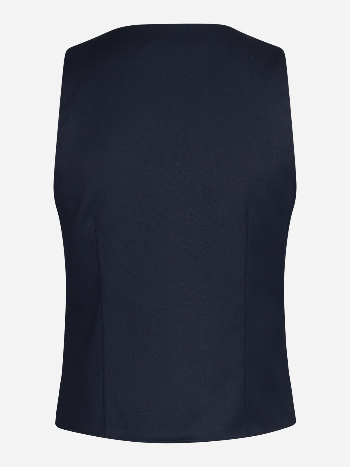 Gilet sartoriale monopetto blu - vista posteriore