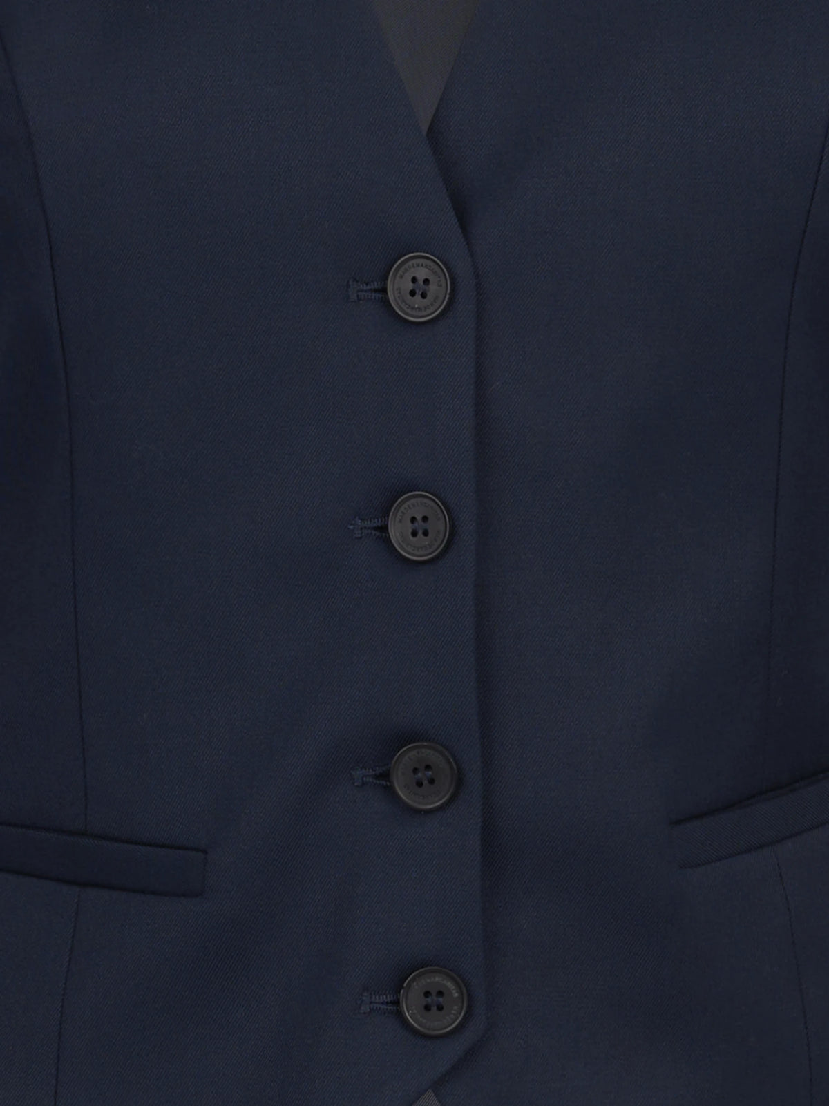 Gilet sartoriale monopetto blu - dettaglio del prodotto