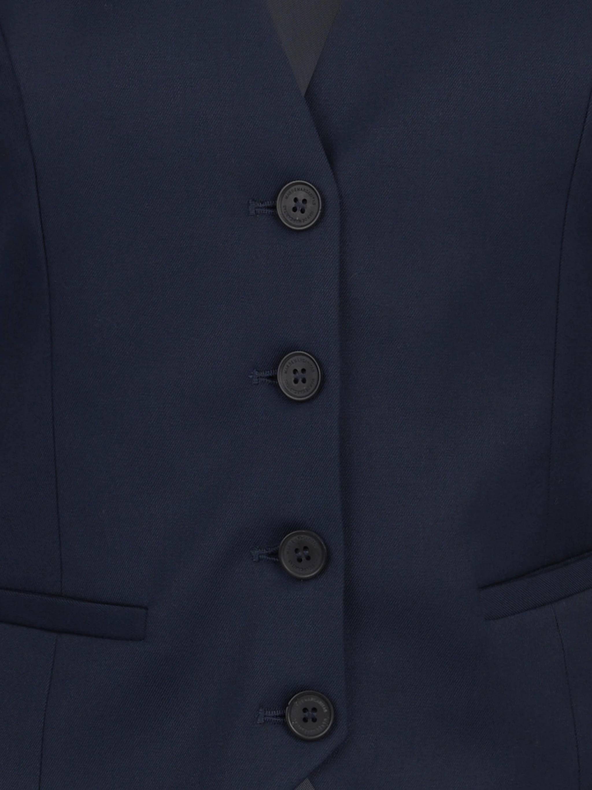 Gilet sartoriale monopetto blu - dettaglio del prodotto