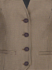Gilet sartoriale pied-de-poule marrone - dettaglio del prodotto