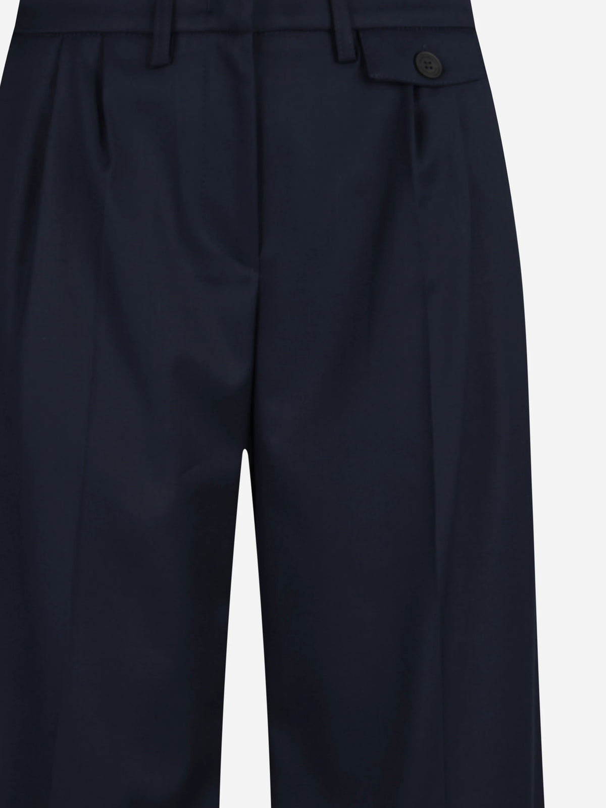Pantalone dritto con pinces blu - vista posteriore