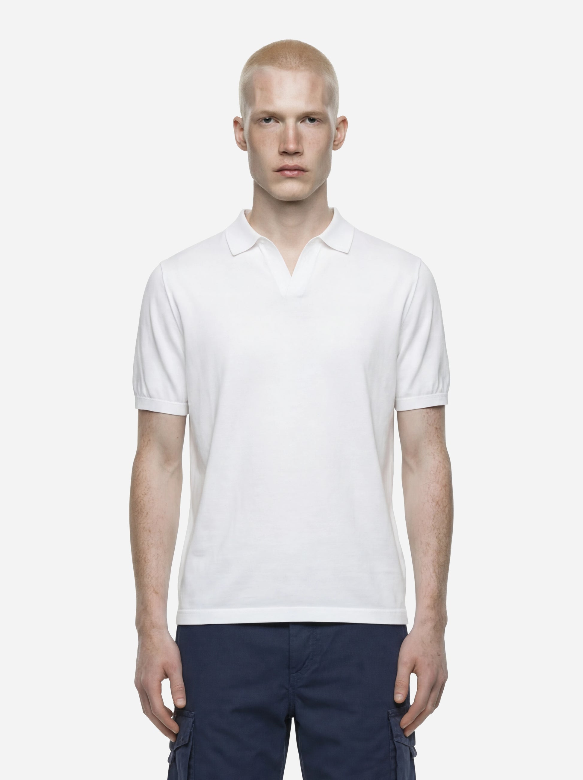 Polo skipper Sloan in cotone bianco