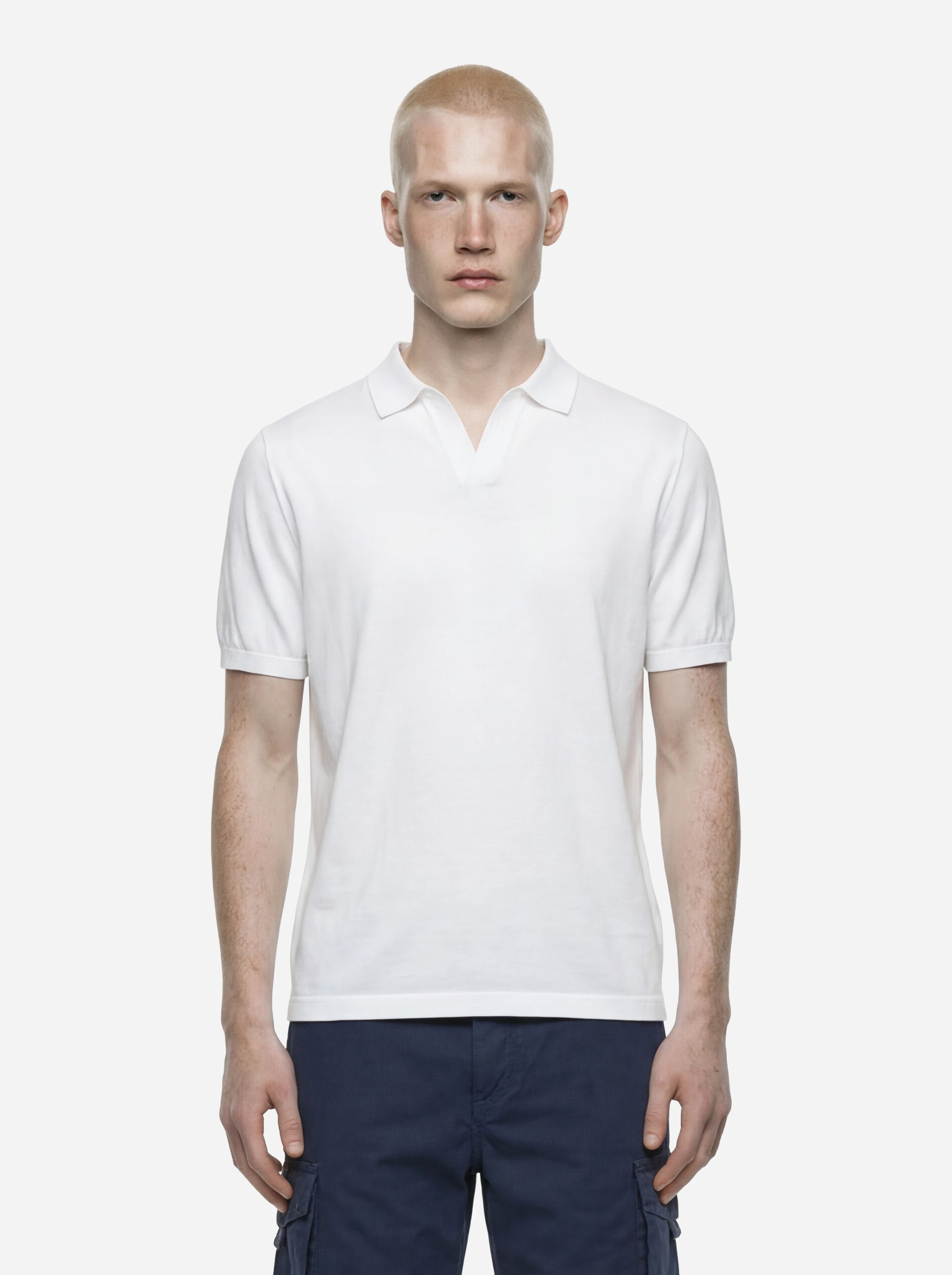 Polo skipper Sloan in cotone bianco