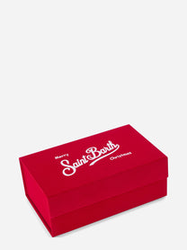 Christmas Box con berretto e pochette nera - vista della confezione regalo