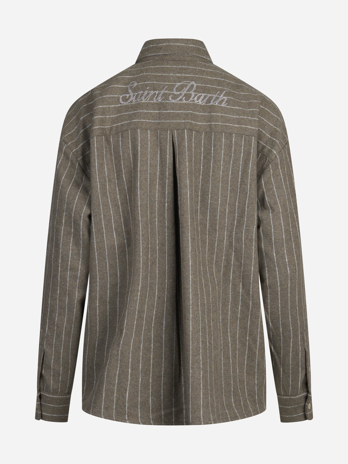 Camicia Gigy Flannel gessata marrone - vista posteriore