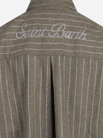 Camicia Gigy Flannel gessata marrone - dettaglio del prodotto