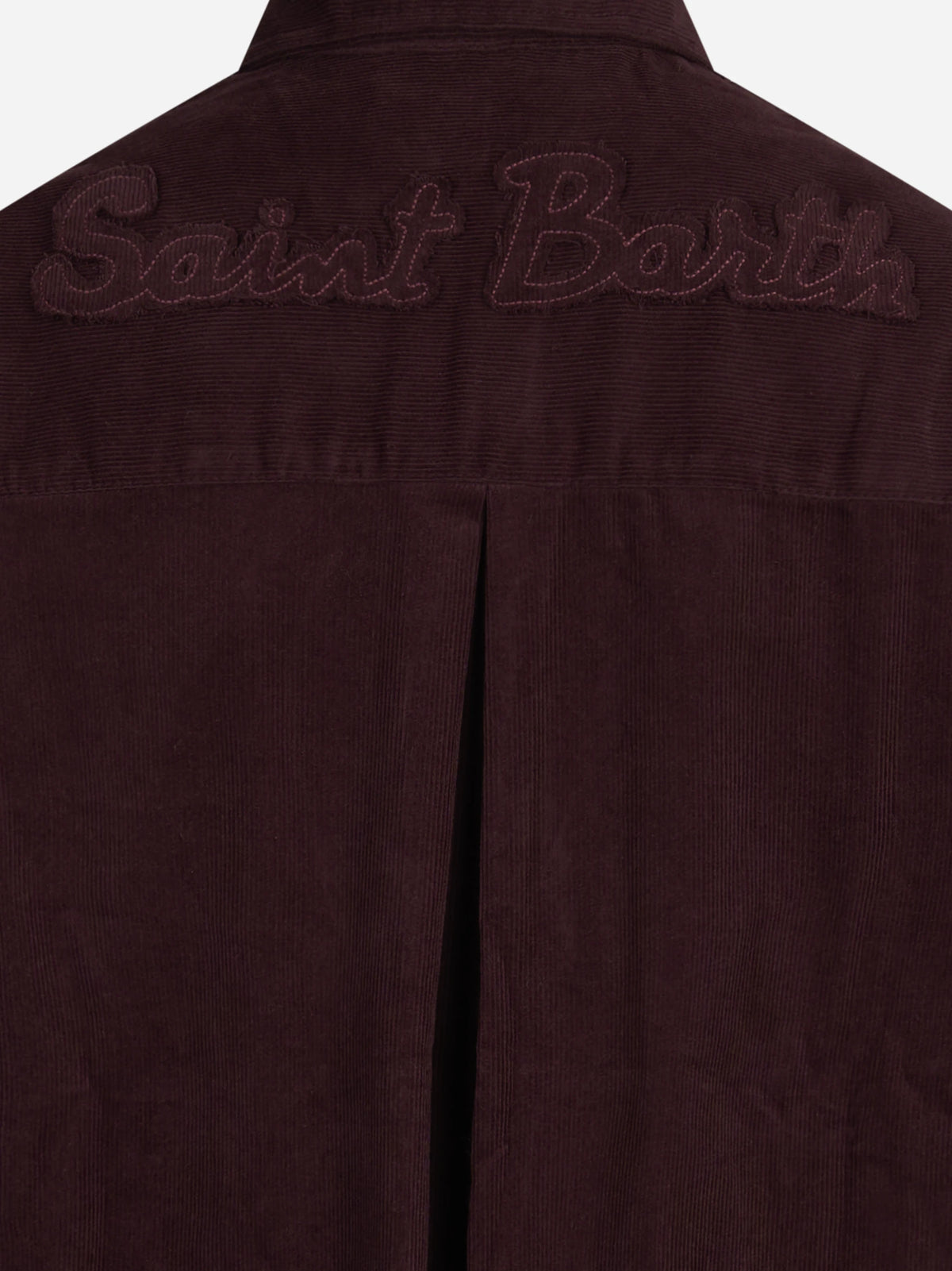 Camicia Gigy Corduroy Mini in velluto bordeaux - dettaglio del prodotto