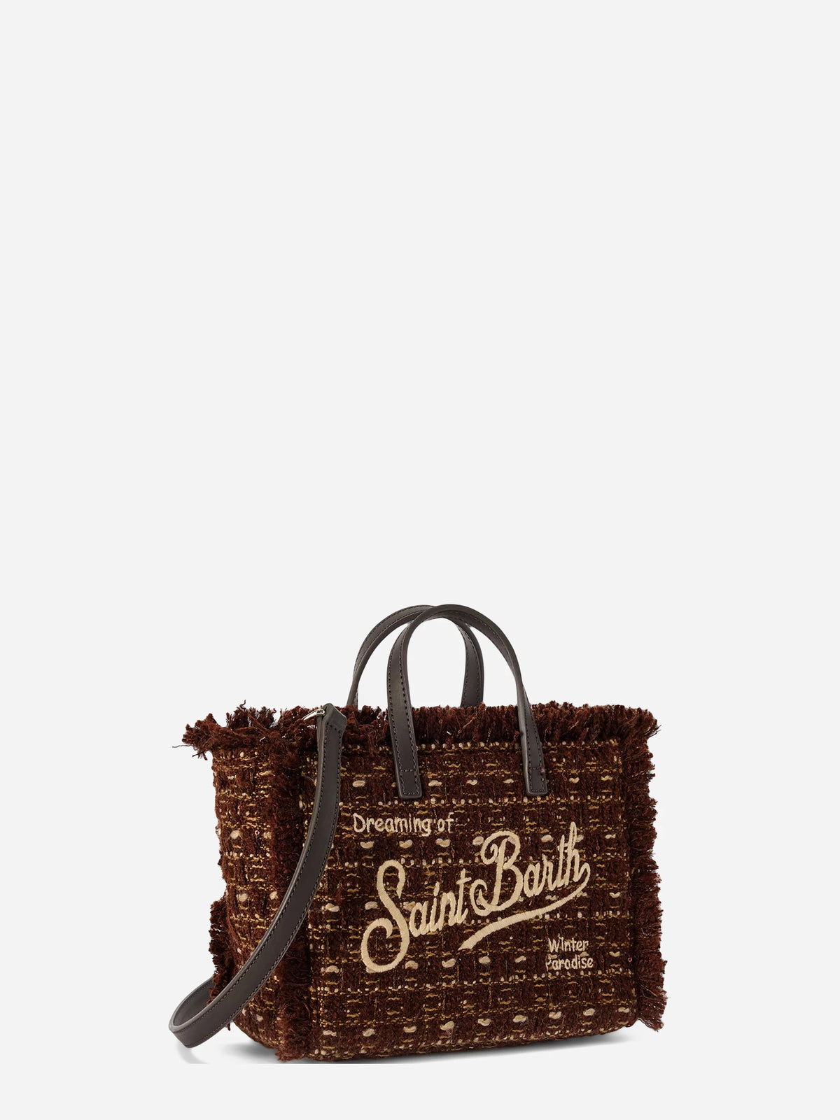 Borsa Mini Vanity Tweed marrone - vista posteriore
