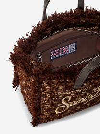 Borsa Mini Vanity Tweed marrone - dettaglio