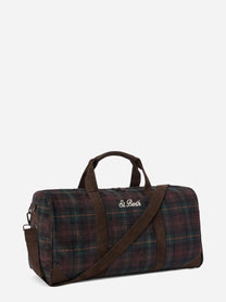 Borsone Jetleg Wool tartan verde e marrone - vista posteriore