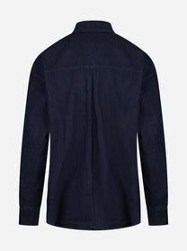 Camicia Gigy in denim con ricami blu - vista posteriore