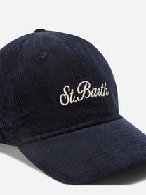 Cappello Baseball Corduroy in velluto blu navy - vista posteriore